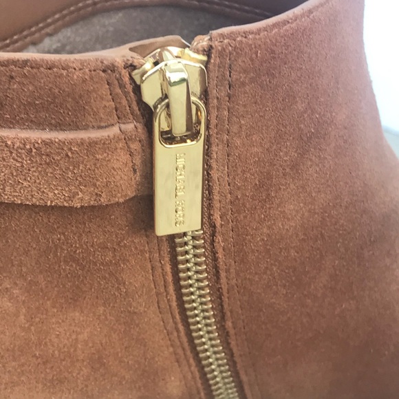 MK michael kors Suede Ankle Boots Tan Sz 7 1/2 - Picture 6 of 8